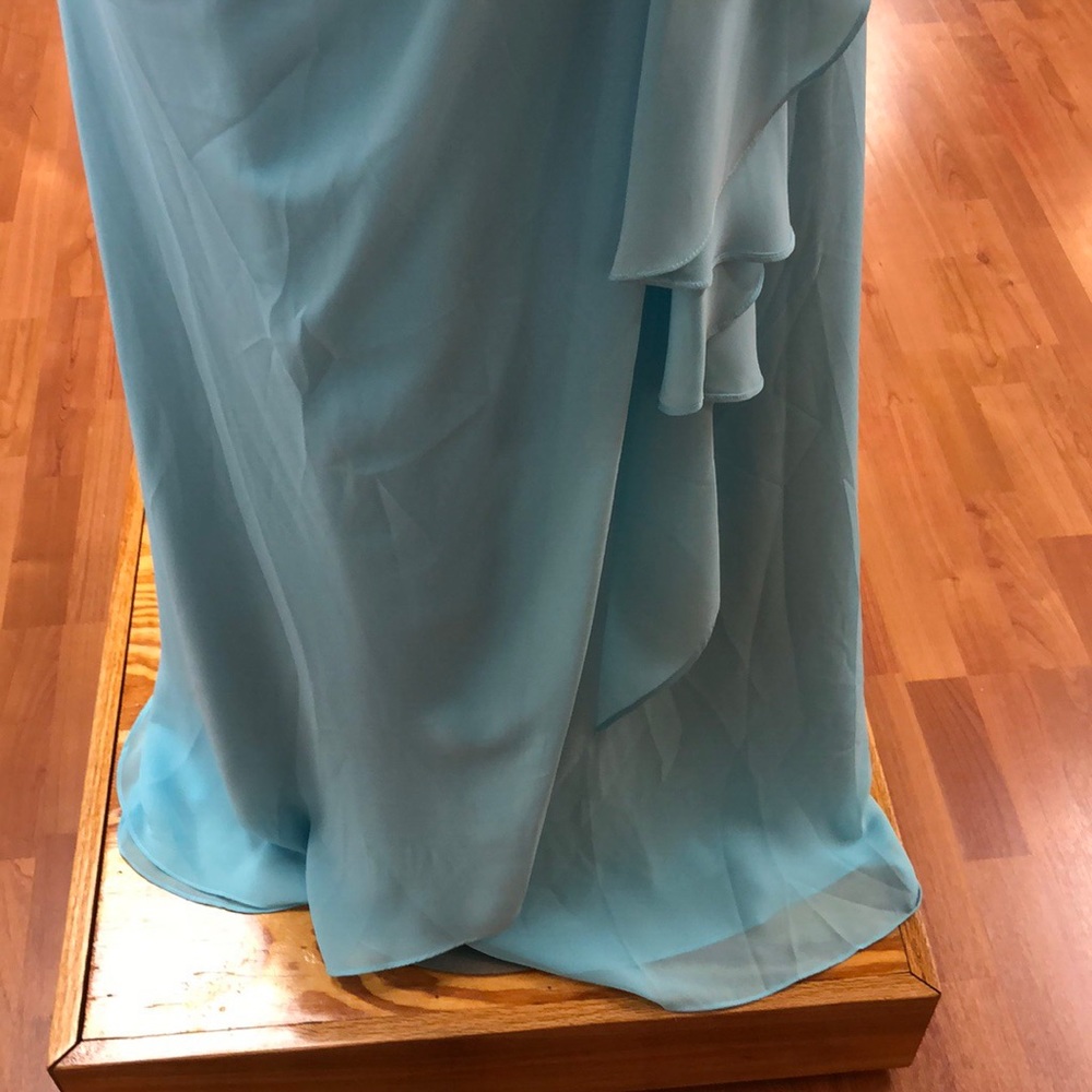Waterdance blue chiffon bridesmaid dress - Picture 3 of 8